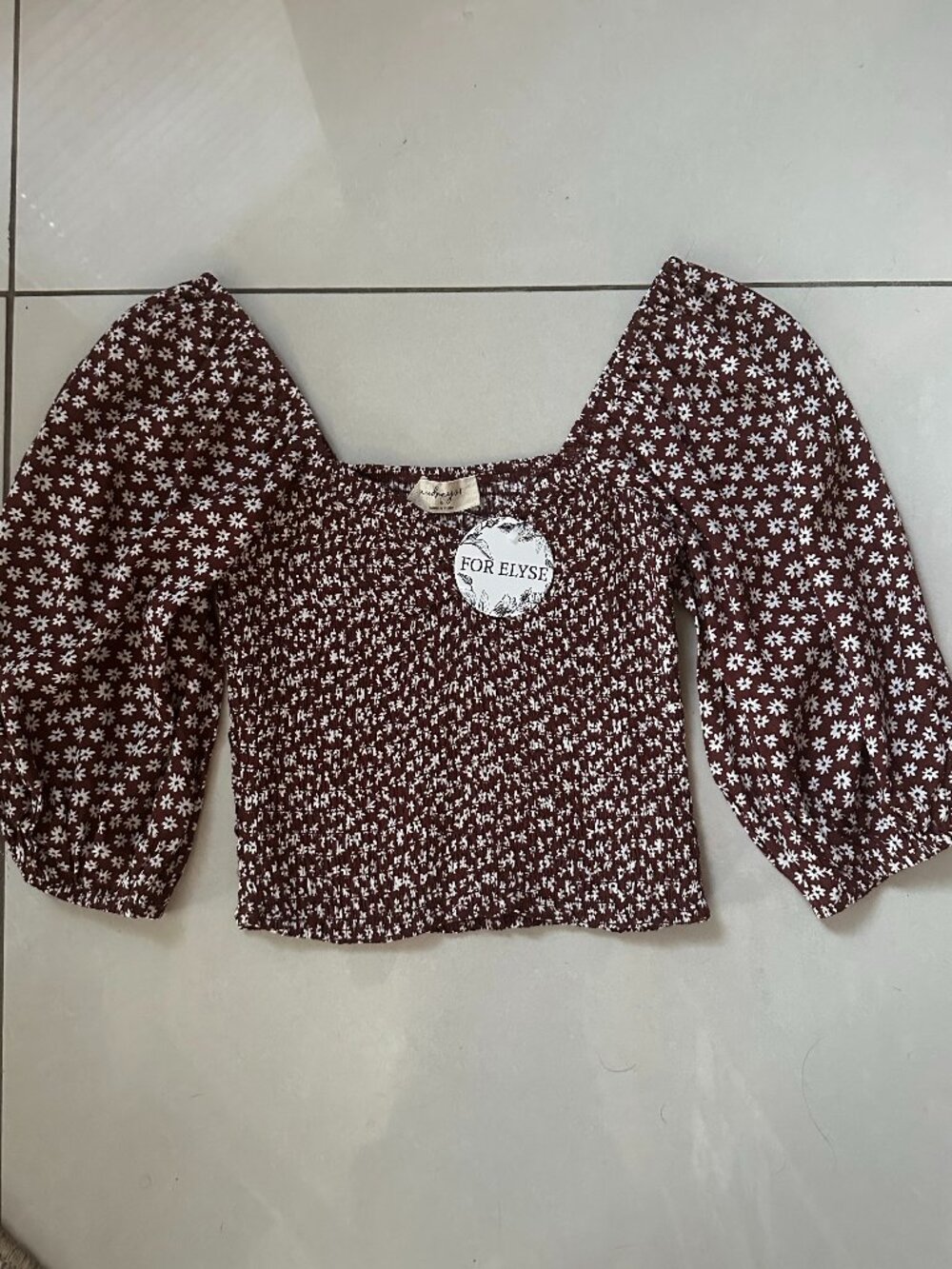 Audrey 3+1 Floral Smocked Puff Sleeve Top